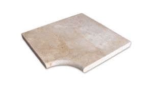 margelle travertin d angle rentrant classic light 1er choix