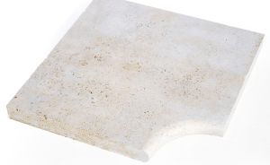 Margelle sans bord arrondi 45 X 45 en pierre naturelle