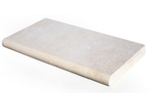 Margelle avec 1 bord arrondi 33 X 61 cm en pierre naturelle