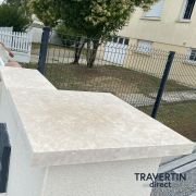 travertin chapeau de piliers classic light travertin direct